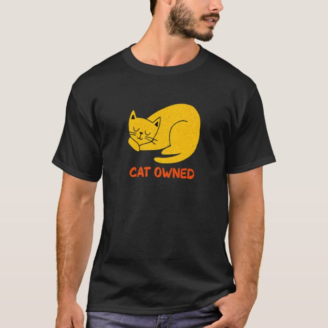 Cat Owned Friends Cat  Buddy Kitten Cat Mom T-Shirt (Vorderseite)