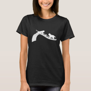 Cat Owner Pianist Gift Keyboards Klassische Musik  T-Shirt