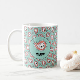 Cat Paisley - Korallen und Minze Kaffeetasse