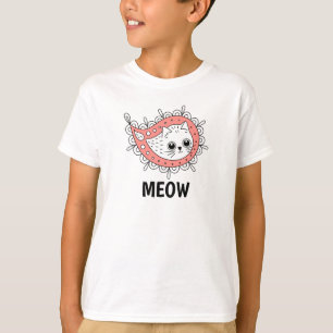 Cat Paisley - Korallen und Minze T-Shirt