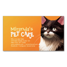 Cat Paper Cut Art Pet Care Food Shop Tierklinik Magnetische Visitenkarte