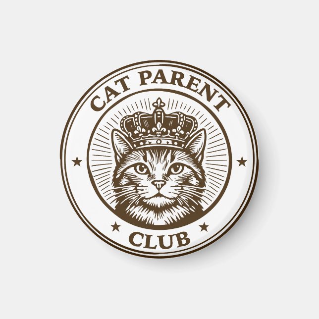 Cat Parent Club – For Humans Owned by Cats Magnet (Vorne)