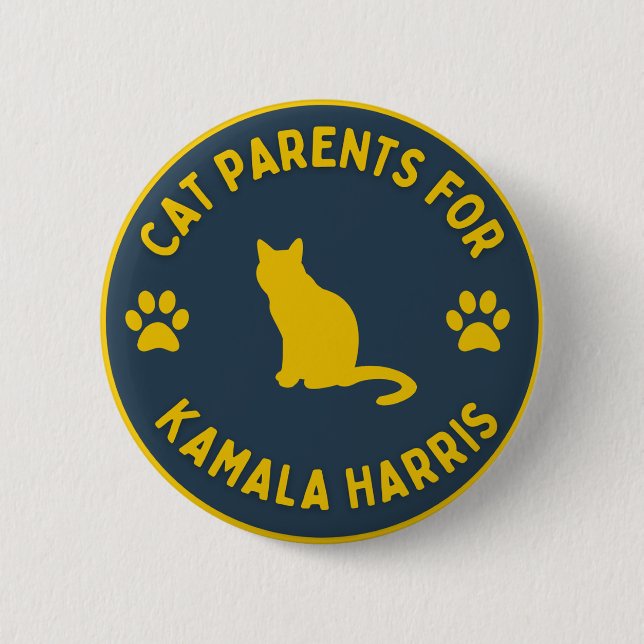 Cat Parters for Kamala Harris button (Vorderseite)
