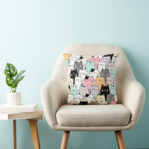 Cat Party 16x16 Kissen
