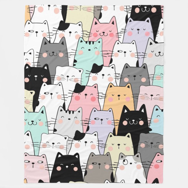 Cat Party 60x80 Fleece Blanket (Vorderseite)