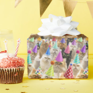 Cat Party Geschenkpapier