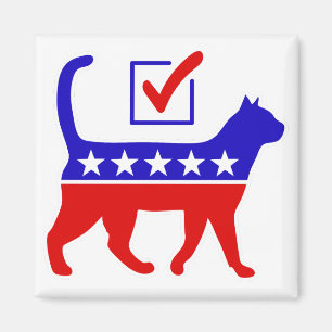 Cat Party Logo Feline Politics Grosses Party von M Magnet