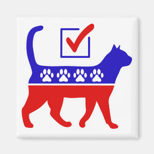 Cat Party Logo Feline Politics Grosses Party von M Magnet