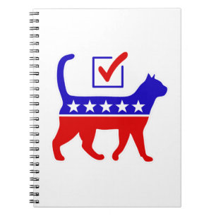Cat Party Logo Feline Politics Grosses Party von M Notizblock