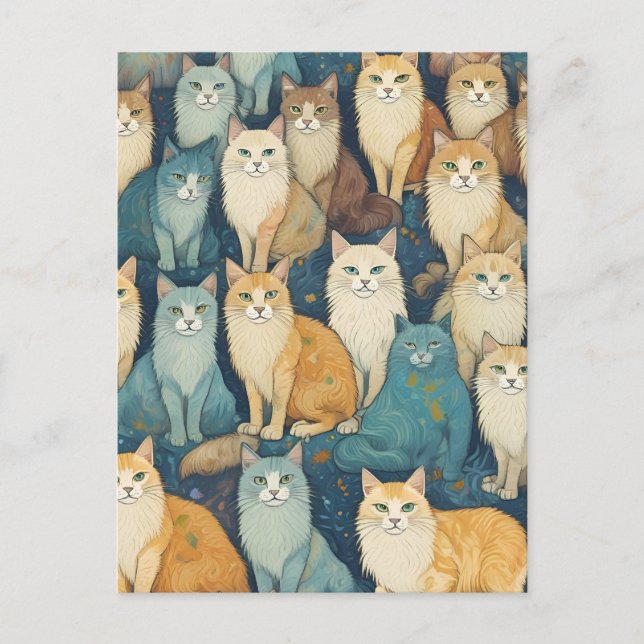 Cat Party Postkarte (Vorderseite)