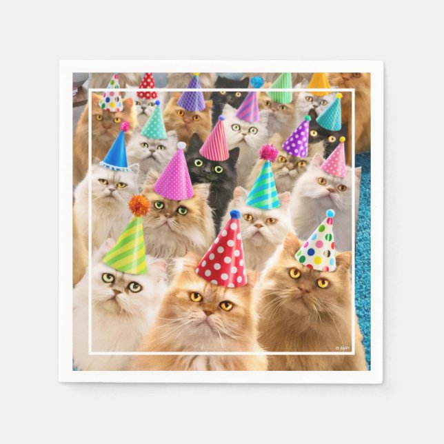 Cat Party Serviette (Vorderseite)