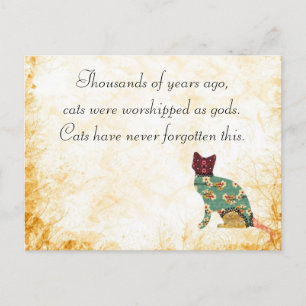 Cat Patchwork Pet Postkarte