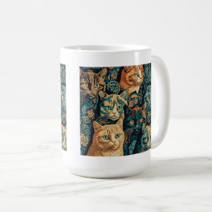 Cat Pattern Classic Tasse, 15 oz Kaffeetasse