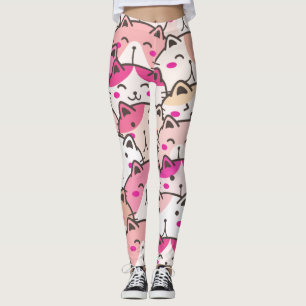 Cat Pattern Funny farbenfrohe Haustiere Tiere Leggings