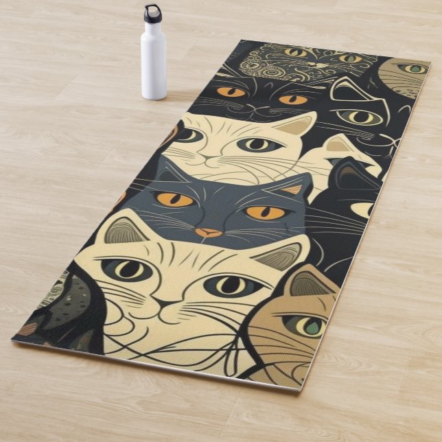 Cat Pattern Künstlerisch Yogamatte (Beispiel)