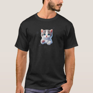 Cat Pattern mit der lustigen Phrase Niedlich kitte T-Shirt