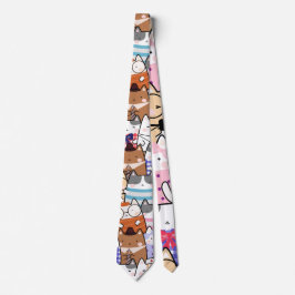 Cat Pattern Neck Tie Krawatte