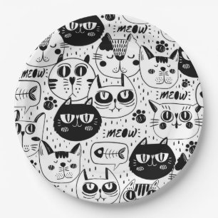 Cat Pattern Pappteller