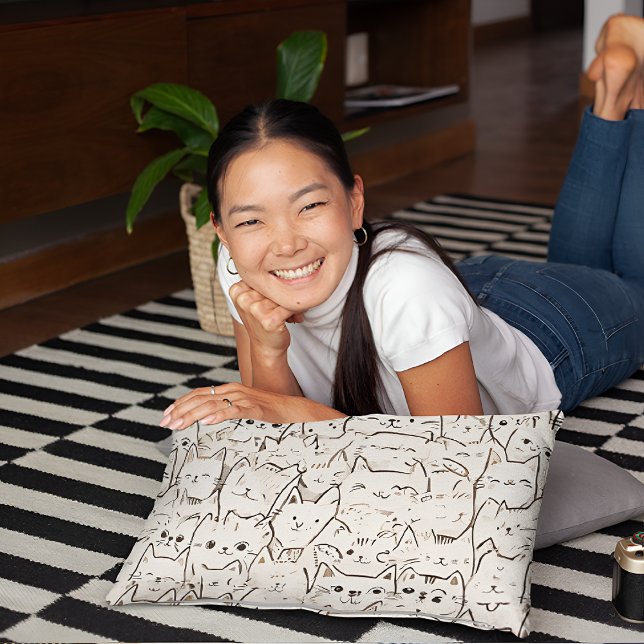 Cat Pattern Pillowcase Kissenbezug (Von Creator hochgeladen)