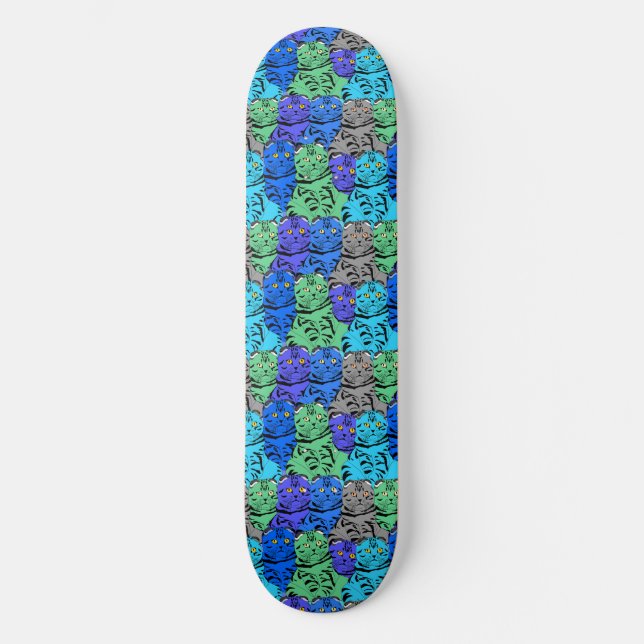 Cat Pattern Skateboard (Vorderseite)