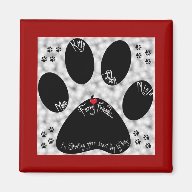 Cat Paw Artwork Magnet (Vorne)