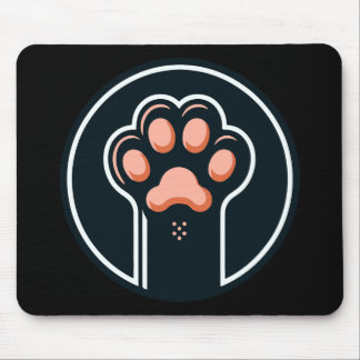 Cat paw on a mouse pad mousepad