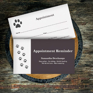 Cat Paw & Pet Services Terminkarte Visitenkarte