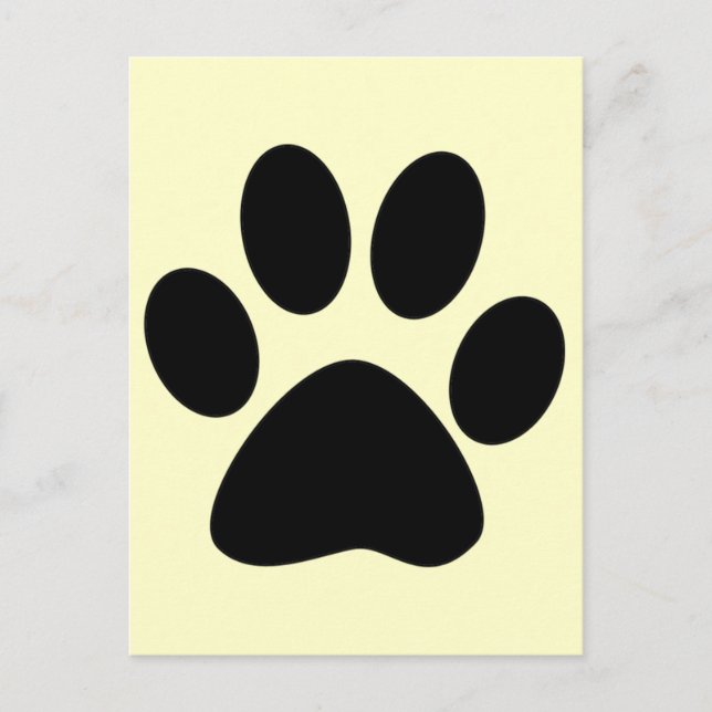 Cat Paw Print Postkarte (Vorderseite)
