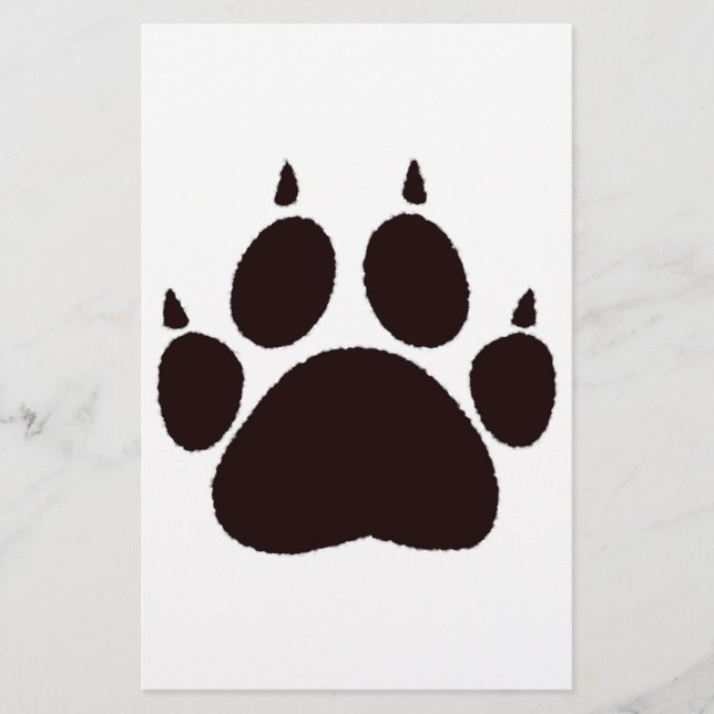 Cat Paw Prints Briefpapier (Vorderseite)