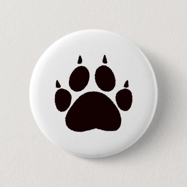 Cat Paw Prints Button (Vorderseite)
