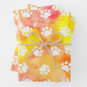 Cat Paw Prints Geschenkpapier Set