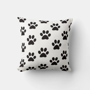 Cat Paw Prints Throw Kissen