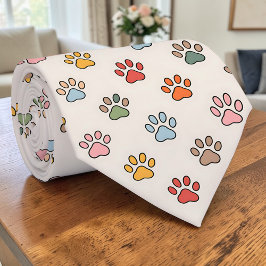 Cat Paw Retro Custom Tie Krawatte