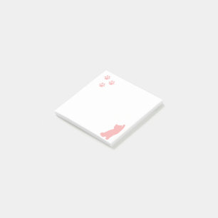 Cat Pawprints Post-it Klebezettel