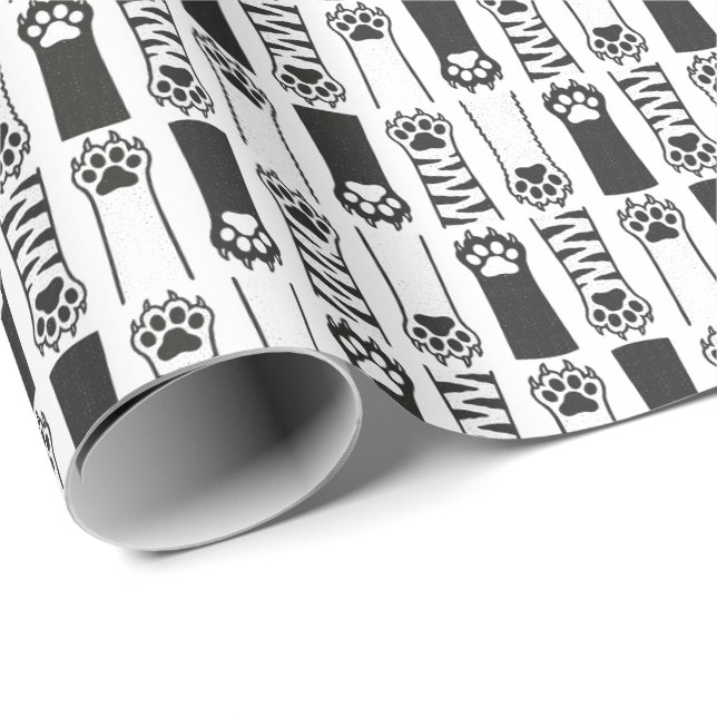 Cat Paws Geschenkpapier (Rolleneckpunkt)