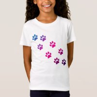 Cat Paws Muster Pink Blau Lila Niedlich