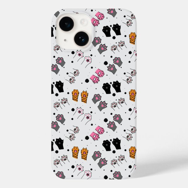 Cat Paws Pattern Case-Mate iPhone Hülle (Rückseite)