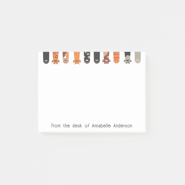 Cat Paws Personalisieren von Notizen (Vorderseite)