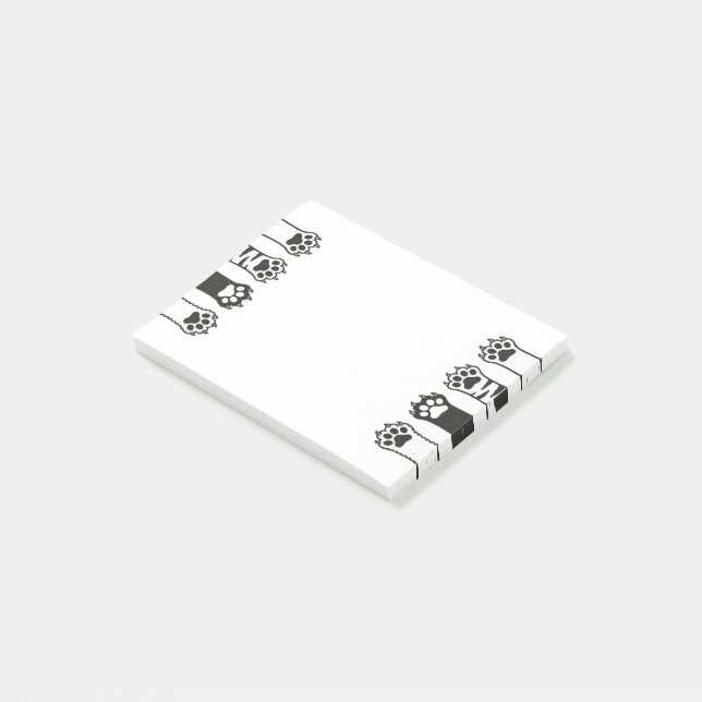 Cat Paws Post-it Klebezettel (angewinkelt)