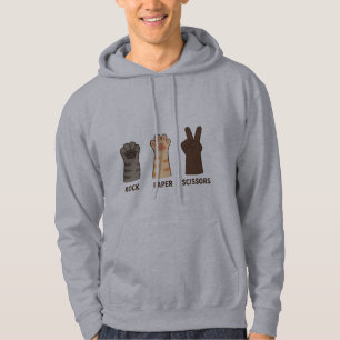 Cat Paws Rock Paper Scheren Hoodie