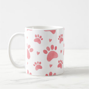 Cat Paws Watercolor-Muster Kaffeetasse