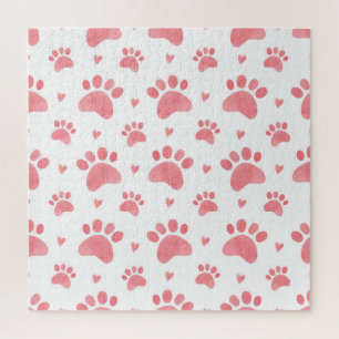 Cat Paws Watercolor-Muster Puzzle