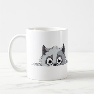 Cat Peeking Niedlich Adorable Funny Animal Cartoon Kaffeetasse