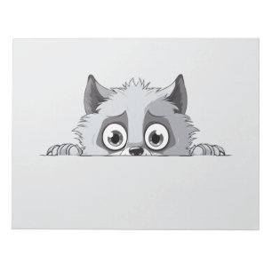 Cat Peeking Niedlich Adorable Funny Animal Cartoon Notizblock