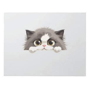 Cat Peeking Niedlich Adorable Funny Animal Cartoon Notizblock