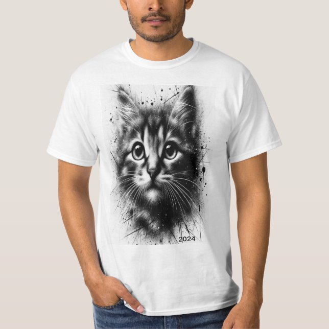 Cat Pen Black T-Shirt (Vorderseite)