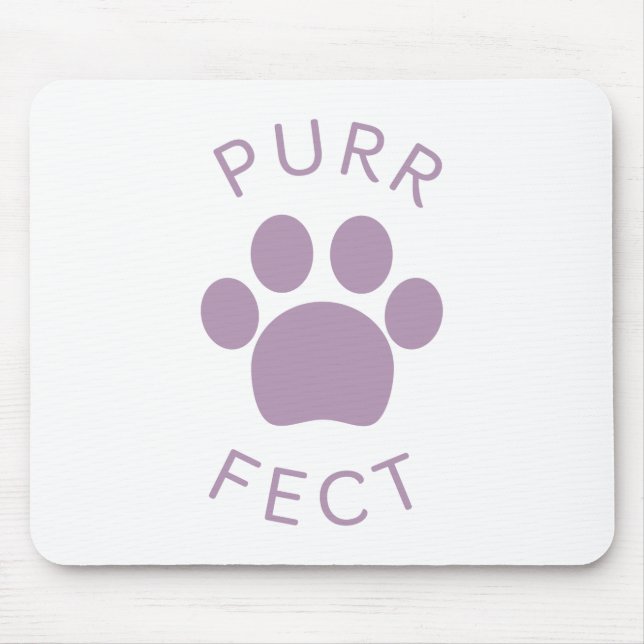 Cat Perfect Lila Purr Paw Print Mousepad (Vorne)