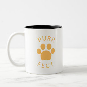 Cat Perfect Orange Purr Paw Print Zweifarbige Tasse