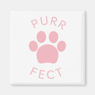 Cat Perfect Pink Purpur Print Magnet