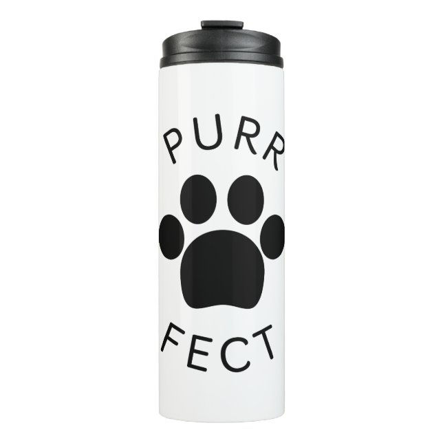 Cat Perfect Purr Paw Print Thermosbecher (Vorderseite)
